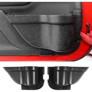 JeCar Door Pockets Front Door Storage Boxes Door Net Pocket Replacement, Interior Accessories for Jeep Wrangler JK JKU 2011-2018
