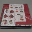 Sattiyrch Christmas Ornament Storage Box,600D Oxford Fabric Stores up-to 64 Standard Holiday Ornaments Holder,12 x 12 Inch 4 Layer Xmas Storage Containers,Red (Red without trays)