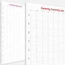2 x Large Wall Calendar 2026 (39 x 17 inches - Rolled) Dry Erase Calendar for Wall, Erasable Wall Planner, Vertical Layout, Quality Large Print, Gloss Lamination, Minimalist Design.