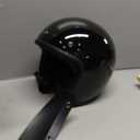 Yesmotor 3/4 Open Face Retro Motorcycle Helmet Vintage Helmet for Motorbike Casco, Moped, Cruiser, Bobber, and Chopper - DOT ApprovedLight Black,L
