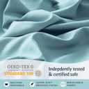 LuxClub 4 PC Queen Sheet Set, Queen Size, Deep Pockets 18" Wrinkle Free Cooling Bed Sheets Machine Washable Hotel Bedding Silky Soft - Aqua Queen