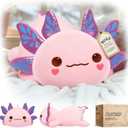 Mewaii Cute Axolotl Plush Pillow, Kawaii Plushies Pink Axolotl Stuffed Animals, Squishy Plushies, Cuddle Plush Pillow for Kids & Girls (13 Inch)