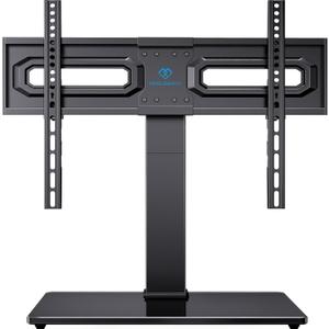 PERLESMITH Universal Swivel TV Stand Mount for 37-80 Inch LCD OLED Flat/Curved Screen TVs-Height Adjustable Table Top TV Stand/Base with Wire Management,VESA 600x400mm up to 99lbs,PSTVS35