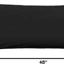 iMaylex Soft 100% Egyptian Cotton Zipper Pillow Case, Cozy and Lightweight Pillowcase, Easy Care, Black, Body, 20'' x 48''