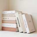 Beautiful Decorative Books - Set of 9 Boxes Enhance Your Coffee Table, Bookshelf or Mantel Shelf Decor - Aesthetic Fake/Faux Books for Modern Home Decoration, Photo Storage and as a Keepsake Box