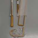 Pants Hangers Space Saving,Closet Hangers 5 Layers 2 Uses Multi Functional Pants Rack,Metal Heavy Duty Wardrobe Organizer Racks for Clothes Trousers Scarves Ties (Gold)