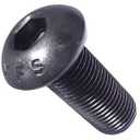 Socket Button Head Cap Screw, 3/8-16 x 1, Alloy Steel, Black Oxide, Hex Socket (Quantity: 100) Coarse Thread, 3/8 inch Hexagonal Allen Bolt, Length: 1 inch, Full Thread