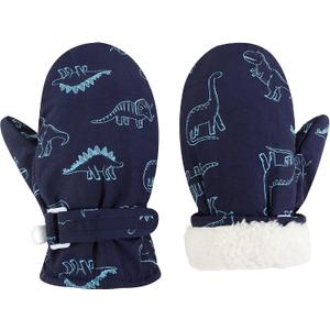 Toddler Mittens Lined Fleece Snow Gloves for Boys Girls Kids Winter Ski Gloves Baby Mittens (M)