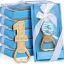 30 Pack My 1st Birthday Party Favor Supplies Present for Guest 1 Bottle Opener First Anniversary Decoration Souvenirs Souvenir Return Gift for Boy or Girl (Blue)