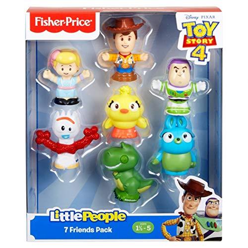 Fisher-Price Little People Toddler Toy Disney Toy Story 6 Friends Figure Set with Woody & Buzz Lightyear for Pretend Play Ages 18+ Months