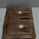 MaheTri Distressed Hunter Buffalo Leather Laptop Messenger Bag Office Briefcase Crossbody Travel Bag Office Bag 18"