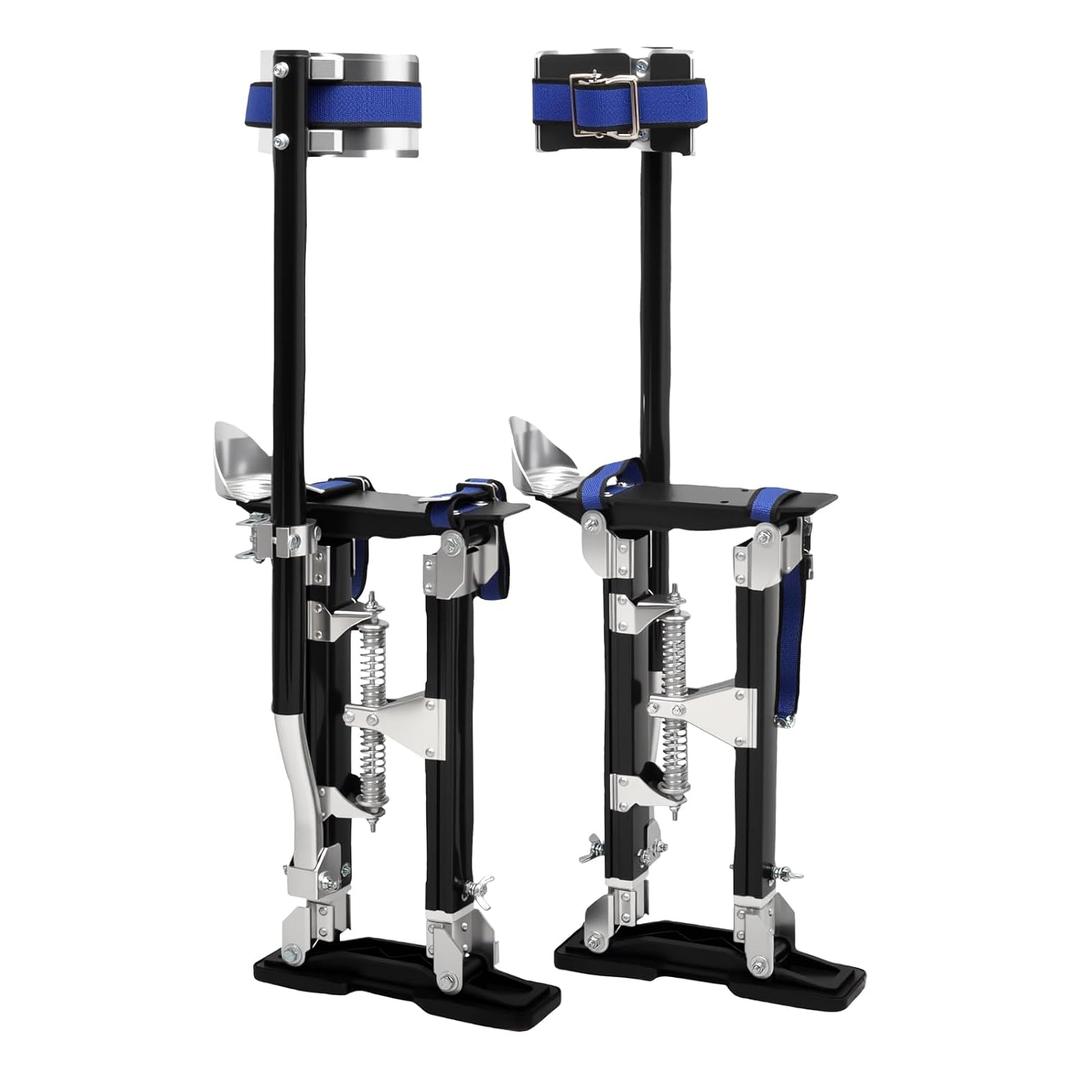 15-23 Inch Drywall Stilts Height Adjustable Lifts Aluminum Tool
for Painting Finishing Pruning Branches Cleaning - Black (15" - 23")