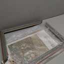 12x16 Ornate Picture Frame for Plants Flower Art Prints Drawings, 16x12 Decorative Photo Frames Gallery Home Office Decor (Blue Gold)