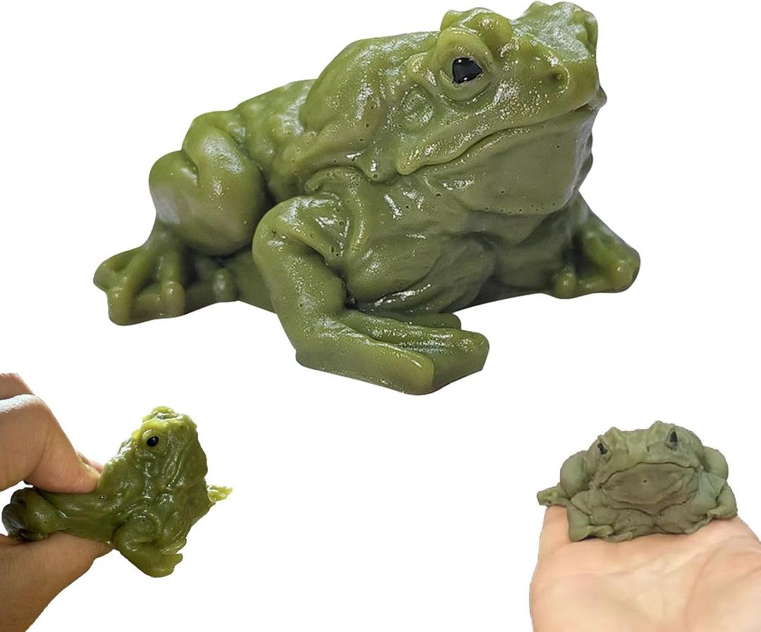 Toad Prank, Realistic Fake Frog Prank Props- Cold & Slimy Touch! Gags & Practical Joke Gifts, Stress Relief, Life-Size, TPR (Green)