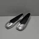 VBDB Tabi Silver Ballet Flats for Women Slip on Shoes Wide Width Split Toe Dress for Women Low Heels Comfortable Flats Shoes Size 7