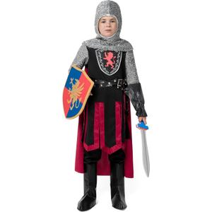 Spooktacular Creations Medieval Knight Costume for Kids, Boys Dragon Knight Outfit, California Costume for Halloween DressUp (Small(5-7 yrs))