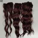 BARSDAR Dark Burgundy Wavy Clip in Hair Extensions - 20 Inch Long Wavy Clip in Hair Extensions for Women, 5 PCS Soft Synthetic Natural Looking Burgundy Red Hairpieces Easy Wear Daily Party