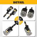 2pcs Front Shock Absorbers Assembly Compatible with F25 X3 2011-2017 F26 X4 2015-2018 xDrive28i xDrive35i 31316796315 31316796316 Left Right Suspension Struts and Coil Spring without EDC