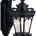 Kichler Tournai 18" 1 Light Outdoor Wall Light with Clear Seeded Glass in Textured Black