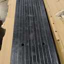 Pyle 8 ft. Rubber Curb Ramp Set, Pack of 2 Heavy Duty Non-Slip Threshold Ramps for Driveways, Garages, Sidewalks, Wheelchairs and Vehicle Access, Green Reflective Strips, 48.0x 16.0 x 2.6 Inch