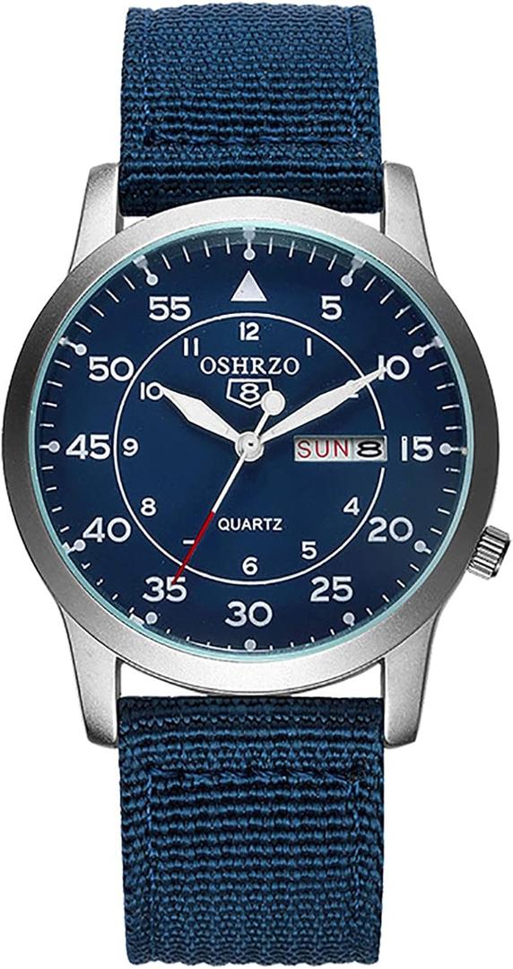 Gosasa Men Military Watches Sport Textile Nylon Strap Stylish Men's Watch Fashion Classic Watches Analog Display Quartz Waterproof Casual Wristwatch