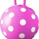 Hedstrom , Kid's Pink Polka Dot Hopper Ballride-on Toy, Bouncy Hopping Ball with Handle - 15 Inch