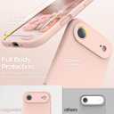 for iPhone Air Case, Liquid Silicone Cover with Camera Protection Anti-Scratch Soft Microfiber Lining Shockproof Protective Phone Case for iPhone Air 6.5", Pink Sand