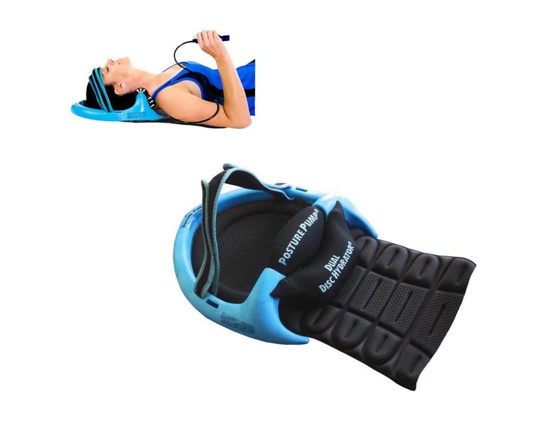 Posture Pump 1400-DX (Dual Air Cell with Comfort Pad) Cervical Neck Device - Dual Air Cells For Neck & Upper Back Pain Relief - Lightweight, Easy to Use for Neck/Upper Back Decompression, 1 Count