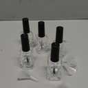 AHIER Empty Nail Polish Clear Bottles with Brush Cap Funnel and Mixing Ball (15ml 5p)