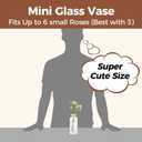 ComSaf Small Bud Vases Set of 12, 5.2 inch Glassl Bud Vase in Bulk, Mini Flower Vase for Centerpiece, Vintage Decorative Vase for Flowers, Wedding, Christmas, Home Decor, Housewarming Gift (Clear)