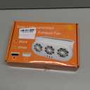 Solar-Powered Exhaust Fan for Car Windows - Vehicle Ventilation with 3 Air Outlets (Black)