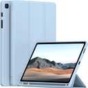 Case for Samsung Galaxy Tab S6 Lite 10.4 Inch 2024/2022/2020, Soft TPU Back Case Slim Lightweight Smart Auto Sleep/Wake Trifold Stand Cover with S Pen Holder, Blue