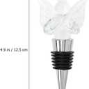Hemoton Angel Wine Bottle Stopper Decorative Crystal Wine Bottle Plug Airtight Sealing Stopper for Home Bar Kitchen Unique Gift 4.13X1.96X1.37In