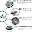 2 Pack Stainless Steel Dog Bowls with Rubber Bottom, Non Skid Non Spill Heavy Duty Premium Quality Pets Feeder Bowls for Dogs and Cats and More (6Cup / 48oz)