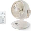 Candy Fan for Bedroom,Oscillating Table Fan & Remote Control,8-Speed & Normal Sleep Baby 3 Mode,120+90 Desk Fan, 9H Timer,10 inch,Led Panel, Touch Adjustment,Portable for Bedroom, Office,Kitchen