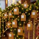 Civaner 36 Pack Funny Christmas Tree Ornaments with DIY Shipping Labels Mini Box Package Ornament for Christmas Home Office Decor