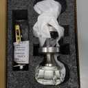 Satin Nickel Door Knobs Crystal Door Knob Brushed Nickel Passage Door Knobs Glass Silver Interior Door Knob for Hall and Closet, 1 Pack