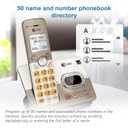 AT&T EL52113 Cordless Phone with Answering System & Extra-large Backlit Keys Light champagne