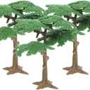 Kisangel 3Pc Mini Pine Tree and Cypress Model - Vivid Artificial Trees for Kids Home and Office Decor - Perfect for Model Train Diorama and Micro Landscape Ornament S