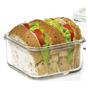 Glasslock 6 Glass Containers , 7 Lids, Included 1 spare lid for your Inconvenience