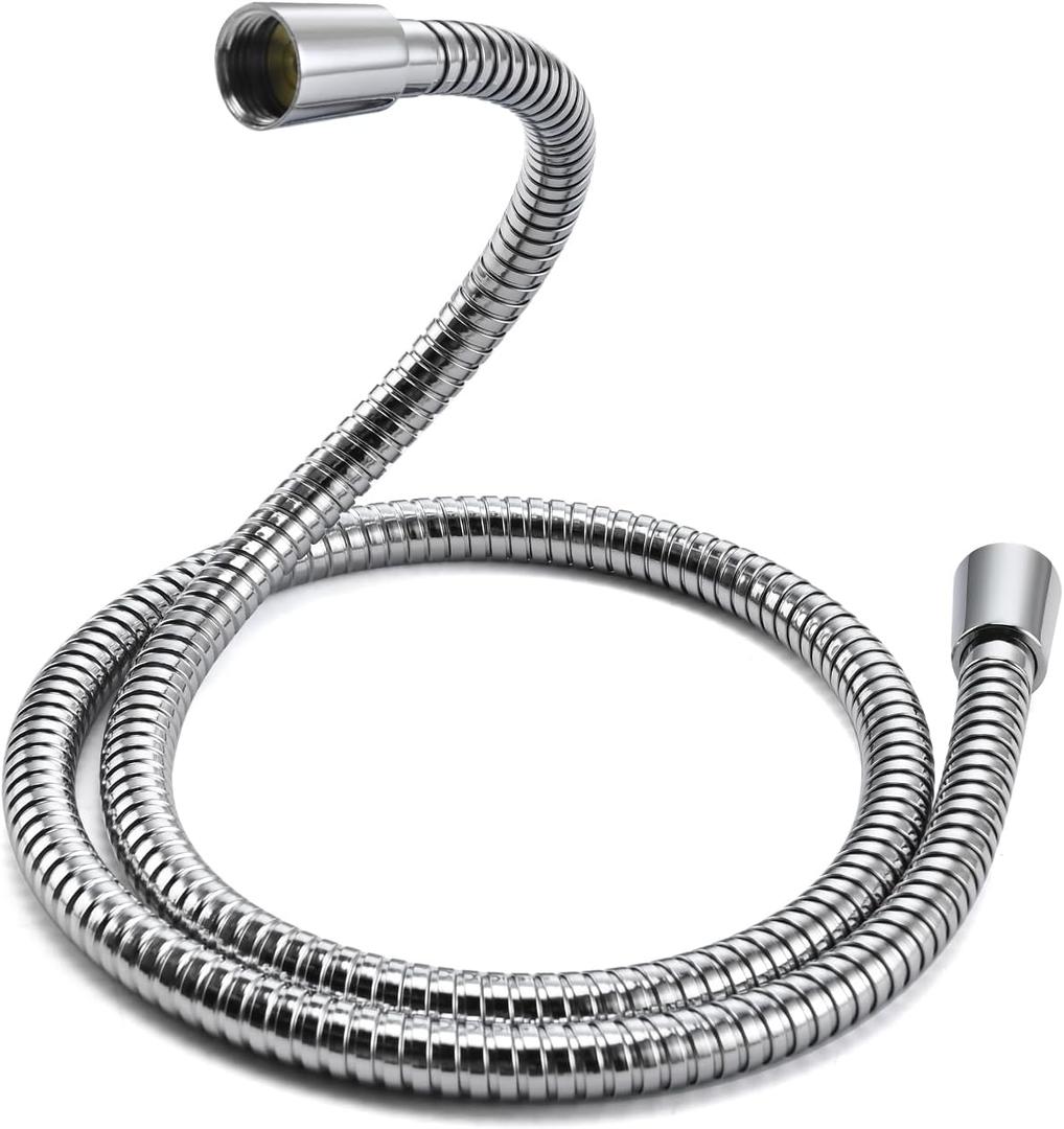 Chrome Shower Hose Replacement For Cleaning 59 Inches 304 Stainless Steel Shower Head Hoses High Pressure Bidet Hose Extension Flexible Showerhead Hoses Extra Long