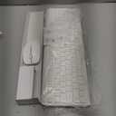 Wireless Keyboard and Mouse Combo, Full Size Silent Ergonomic Keyboard and Mouse, Long Battery Life, Optical Mouse, 2.4G LagFree Cordless Mice Keyboard for Computer, Mac, Laptop, PC, Windows(White)