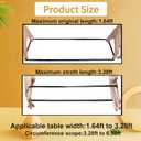 Table Bungees, Tablecloth Strap Band Elastic Band Clamps Grips Clips Shock Absorbent Tablecloth Cord to Hold Down Tables Cloth for Outdoor Party, 8 Pack White