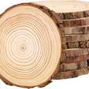 Philorn Natural Wood Slices for Centerpieces 10 Pcs 5.1-5.5 inch Unfinished Wood Rounds with Bark Wooden Circles for Crafts, Tree Slices for DIY Arts Rustic Wedding Decorations Christmas Ornament