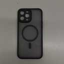 CANSHN Magnetic Compatible with iPhone 13 Pro Max Case, Upgraded [Full Camera Protection] [Compatible with Magsafe] [Translucent Matte] Shockproof Protective Phone Case Cover 6.7 Inch - Black