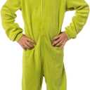 Dr. Seuss GRINCH Who Stole Christmas Hooded Pajama Union Suit (8, Green)