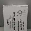 Ciaell 150PCS Clear Gold Plastic Plates - Disposable Gold Rim Plates include 25Dinner Plate, 25Dessert Plate, 25Forks, 25Knives, 25Spoons, 25Cups for Wedding & Party & Thanksgiving