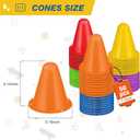 50 Pack 3.15 Inch Mini Cones for Sports Drills,Agility & Footwork Practice,Portable Small Cones for Indoor Outdoor Soccer,Basketball,Team Activities
