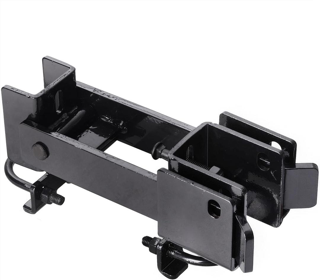 Chain Link Fence Lock Double Gate Latch for 1-5/8" or 2" Frame - Commercial Strong Arm Double Gate Latchs for Metal Gates, Black