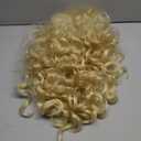 GKtineke-Blonde-Curly-Wig Big-Curly-Wigs-for-White-Black-Women 20 Inch- Long-Curls-Afro-Wig-with-Bangs Synthetic-Hair-Replacement-Wigs-for- Cosplay and Daily (Blonde)